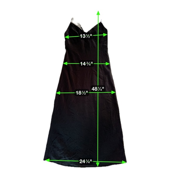 Madewell Crisscross Back Black V-neck Slip Midi Dress Size 0 (NWT) - Picture 14 of 14